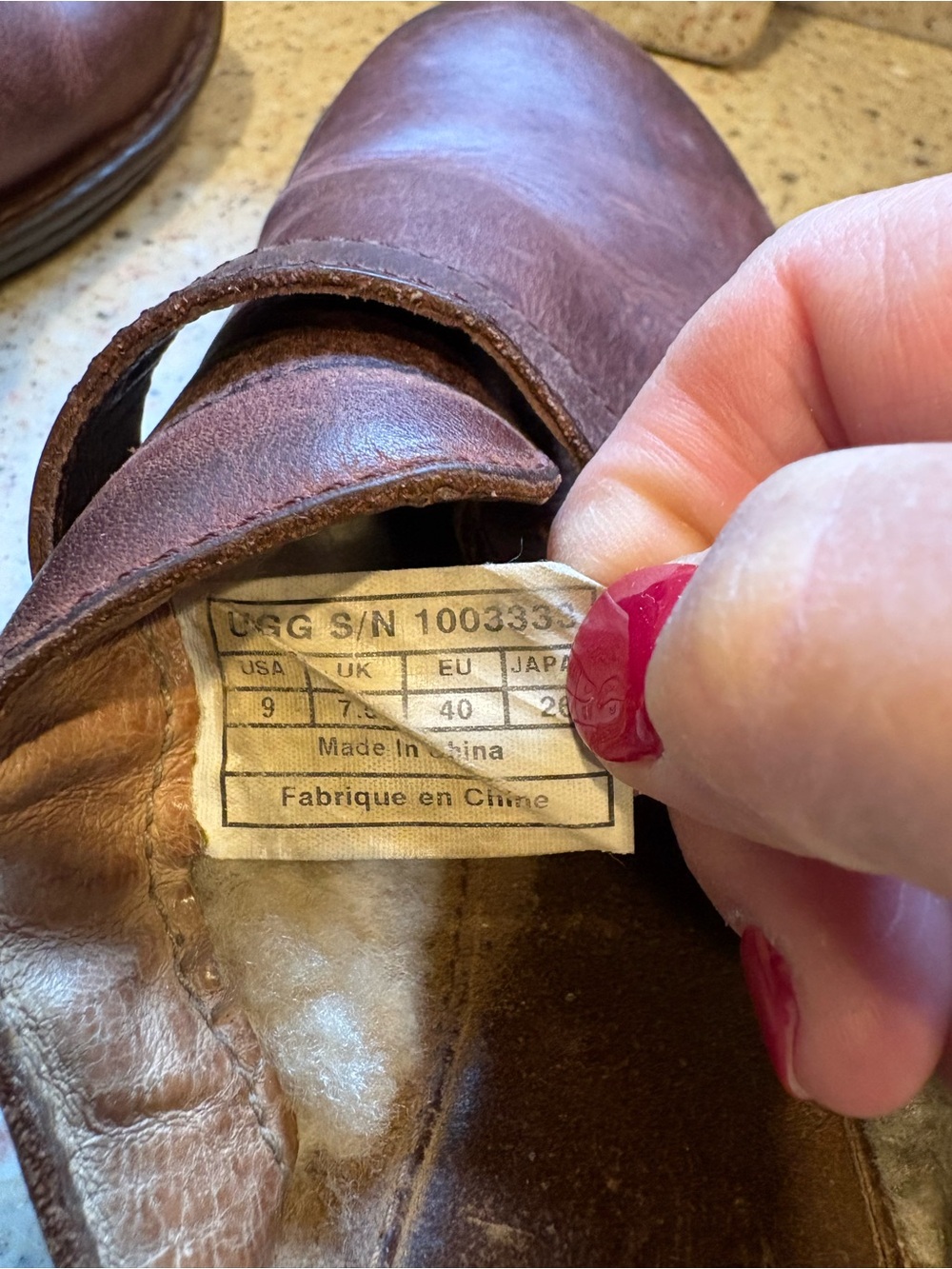 Vintage UGG Australia Livia Brown Leather Buckle Clogs, Size 9 - Picture 9 of 10